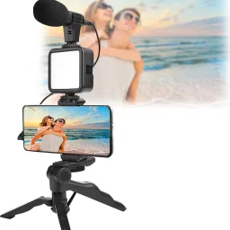 ANY KART Mobile Vlogging Kit|Microphone Tripod Stand, 36 LED Light for you tuber Tripod Kit, Monopod Kit-image-8