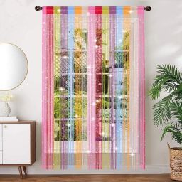 213 cm (7 ft) Polyester Semi Transparent Door Curtain Single Curtain-image-60