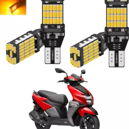 Tvs Ntorq 360 Degree, 45smd, T10/T15 Socket LED Indicator Bulb, Yellow, 4pcs. Indicator Light Motorbike LED for TVS (12 V, 1.2 W)-0