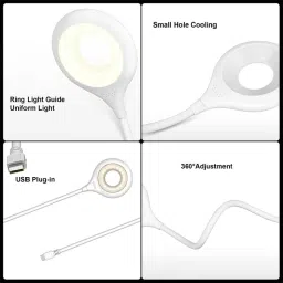 GLOWISH 360 ALL DIRECTION MOVEMENT FLEXIBLE LED USB LAMP USB POWER PLUG AND PLAY LED LAMP FOR LAPTOP TYPING, NIGHT BOOK READING Led Light image 3