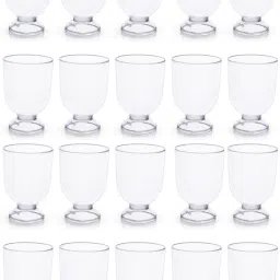 (Pack of 20) 20 Pcs of 2 OZ Clear Wine Shot plastic glasses Set 6.5cm H, 4 cm Dia Glass Set Shot Glass-image-36