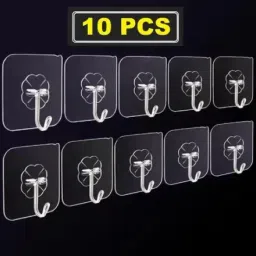 WallGrip Max 10 PCS Hook Set Plastic Dress Pack of 10 Hangers For Dress-image-28