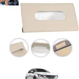 New Excellent Bright Color Beige Rectangle Shape Tissue Box For-32 Vehicle Tissue Dispenser-image-87