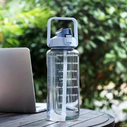 Motivational WaterBottle|Time Marker| Leakproof|Office,Gym,Travel |BpaFree 2000 ml Bottle-image-55