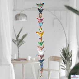 Polyester 15 Hanging Birds with Bell Windchimes|Hanging Latkan|Multicolor Polyester Windchime-image-17