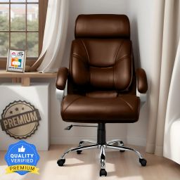 E.A Super S-91 High Back Boss Chair Made With 1st Grade High Density Premium Leatherette Office Executive Chair-image-23