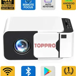 TOPPRO T5 Mini 4K Support Native HD Android 13 WiFi/BT 6.0 Auto Keystone with Miracast (5500 lm / 1 Speaker / Wireless / Remote Controller) Portable Projector-18
