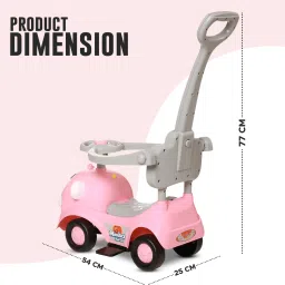 dash 3in1 Ride-on Push Car, Musical Ride on Car for Kids with Parental Handle Rideons & Wagons Non Battery Operated Ride On image 3