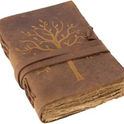 Finished Leather Journal With Antique Paper A5 Diary Unruled 200 Pages-21