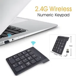 LipiWorld Mini Numeric Keypad 2.4GHz Wireless 18 Keys Pad for PC Laptop Wireless Standard Multi-device Keyboard Compatible with Desktop, Laptop, Mac Easy to Use,Plug and Play,Quick, Comfy Durable body image 3