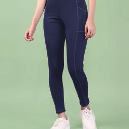 Solid Women Blue Tights-image-28