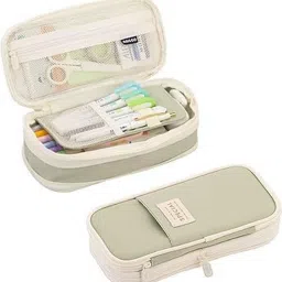 Multi-Compartment Large Capacity Pencil Pouch for Students & Office Use Geometry Box-image-10