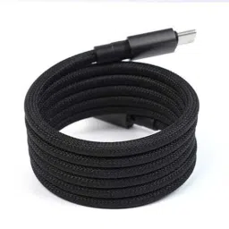 SUPERFLASH Type C 20 A 2 m Featuring a black braided design that coils without tangling 240W USB-C TO C CHARGING CABLE (Woven Design) image 3