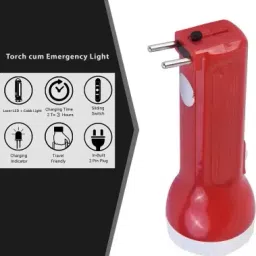 akr LED Torch Rechargeable Flashlight 15w , On/ Off Switch , SMD Rechargeable torch 4 hrs Torch Emergency Light image 5
