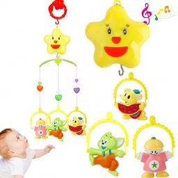 fiddlerz Musical Animal Cot Mobile Rotating Hanging Toys Musical & Light Rattle for Kids Rattle-picture-11