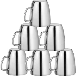 Pack of 6 Stainless Steel Stainless Steel Double Wall Tea/Coffee Cup 150ml-image-42