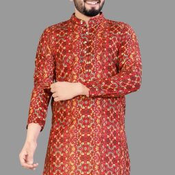 Men Printed Cotton Blend Straight Kurta-image-16