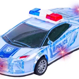 Push & Go Police Car Toy for Kids, Battery Operated with Lights & Police Siren-11