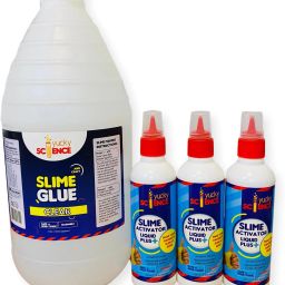 Kit. Make 100+ Slimes- Pack of 1 Bottle Slime & Craft Clear Glue (2 Liters) + 3 Bottles Slime Activator Liquid Plus Clear (200 ml Each)-image-12