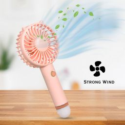 PLERIZA USB Rechargeable Mini Portable Hand Fan With Noise Cancelling Design Battery Operated Personal Fan for Women, Makeup, Office, Travel, USB Fan-4