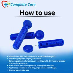 Complete Care Safety Lancets, Sterile, Single-Use Blood Lancets for Painless Testing Glucometer Lancets image 4