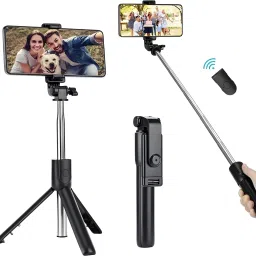 Ampora Wireless Remote Control Selfie Stick And Tripod Tripod Kit-16