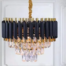 300 MM Black Mamra Crystal Chandelier Light For Living Room Bed Room Hall Chandelier Ceiling Lamp-picture-5