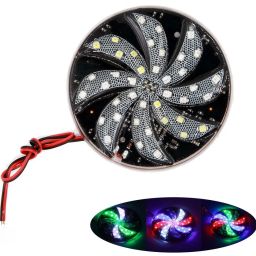 TR6 6CM 24 Led DC 12 Vol RGB Windmill Multicolor Changing Stylish Flashing Light Brake Light Car, Motorbike, Truck, Van LED (12 V, 2 W)-image-42