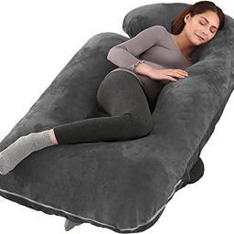 j shape Polyester Fibre Solid Pregnancy Pillow Pack of 1-image-59