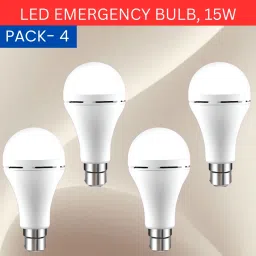 15W Rechargeable Inverter LED Bulb with Upto 4H.Power Cut Lighting Pack of_4N58 4 hrs Bulb Emergency Light-image-22