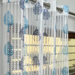 212 cm (7 ft) Tissue Transparent Door Curtain (Pack Of 2)-image-75