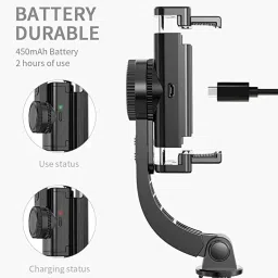 hybite Gimbal Stabilizer for Smartphones Multifunction Automatic Rotation Easy shooting Tripod Kit image 3