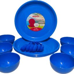 Dinner Set Pieces with Serving Bowls 6 Dinner Plates, 6 Katoris ,6 Spoon Dinner Plate-image-80