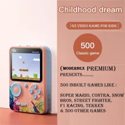 HG WORLD G5 Retro Mini Game Box 2 Player Classic Tv Video Game Handheld Portable Pocket Console Revisit Childhood,old video game (Best Gift & Fun) for All Ages 128 MB GB with Full HD AV Output With Extra Remote, Video Game Hand, Video Game Hand image 5