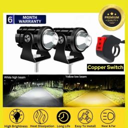 Motorcycle Led Headlight Heavy MiniDriving Light with Copper Switch White,Yellow Fog Lamp Car, Motorbike, Truck, Van LED (36 V, 24 W)-image-53