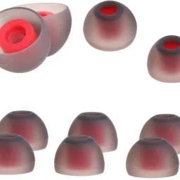 QWEEZER (Pack of 10, Gray, Red) Premium Quality Silicon Earbuds (Size-M) In The Ear Headphone Cushion In The Ear Headphone Cushion-image-56