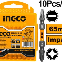 ingco 10Pcs Impact Screwdriver Bits Set, Black Surface with Magnet, with High Visibility Sleeve, Screwdriver Bit Set-picture-44