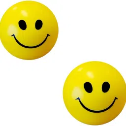 Smiley yellow foam ball 21-cm for hand forearm exercise, blood pressure control and stress relief ball smiley ball- 10 mm-24