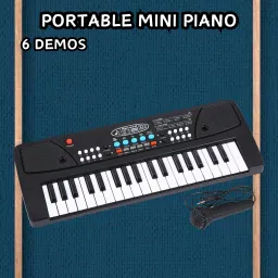 (Piano Keyboard) Toy with 37 Key, Recording and Mic, Adapter for DC Power Q217 (Piano Keyboard) Toy with 37 Key, Recording and Mic, Adapter for DC Power Q217 Analog Portable Keyboard-12