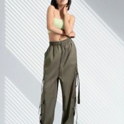 Women Solid Green Track Pants-image-47