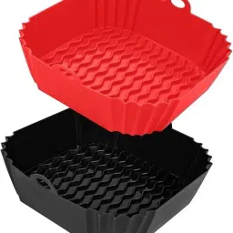 Square Silicone Basket Baking Tray- Multicolor Airfryer Tray Airfryer Tray-22