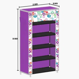 flipkart perfect homes studio 5 Layer Mini Flower Print PP Collapsible Wardrobe image 3
