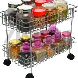 fruit and vegetable onion and potato sabji stand basket trolley Steel Kitchen Trolley-image-58