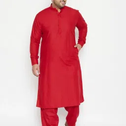 Men Cotton Blend Kurta Salwar Set-image-13