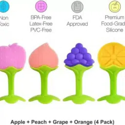 Silicone Teethers FDA-Approved Soft Silicone, BPA-Free for Infants Baby Teether-image-14