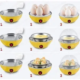 avira overseas Automatic Off 7 Egg Poacher for Steaming, Cooking, Boiling and Frying Egg Boiler Electric Egg Cooker image 5