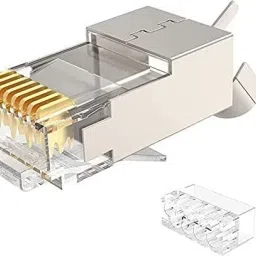 WiredCom Network Plug Connector for CAT5 CAT6 CAT7 Stranded Cable (50 Pack) Lan Adapter image 2