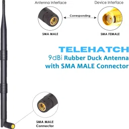 Telehatch Copper Coiled 9dBi Adjustable RD Antenna for 4G LTE WI-FI Router, GSM Landline Antenna Amplifier-7