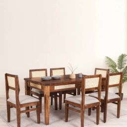 woodsworth from pepperfry Adelaide Sheesham Wood 6 Seater Dining Set In Provincial Teak Finish-picture-21