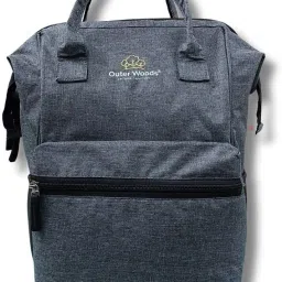 Baby Diaper Bag Grey Bag-image-19